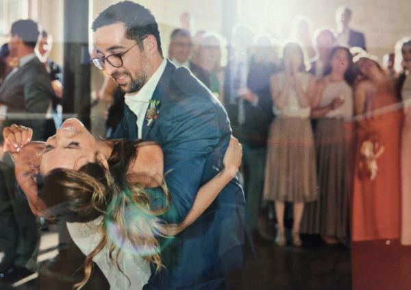 San Francisco Bay Area couple performing their choreographed wedding dance after private lessons